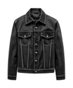 Slim Fit Black Denim Jacket